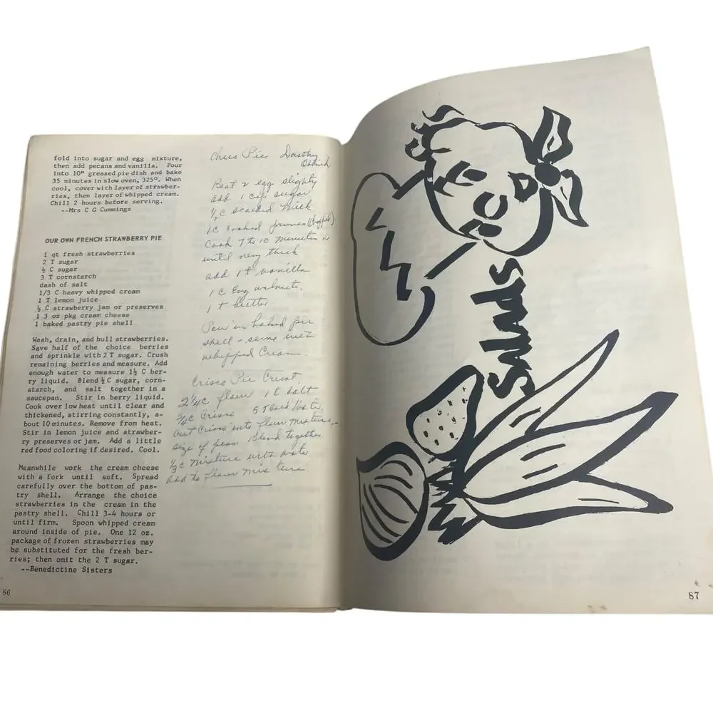 Vintage 1957 Holy Family Parish Cookbook Eisenhower Recipes Silver Jubilee Rare
